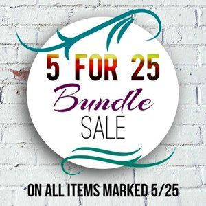 ✨5/$25 ✨30% off 2 or more!! 🎊